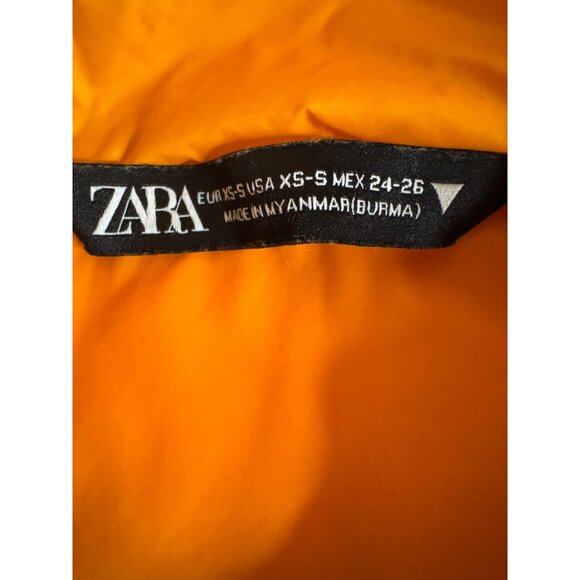 2/$30 Zara XS-S Orange Quilted Puffer Vest Jacket - Picture 4 of 15